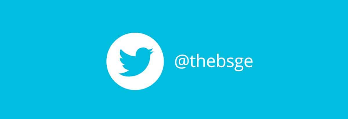 The BSGE is on Twitter